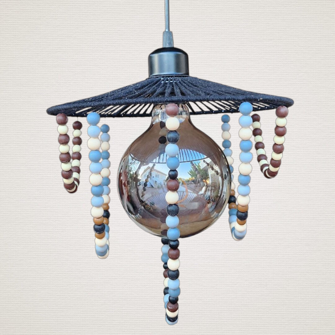 Φωτιστικό Οροφής Μαύρο Με Χάντρες LUM7434