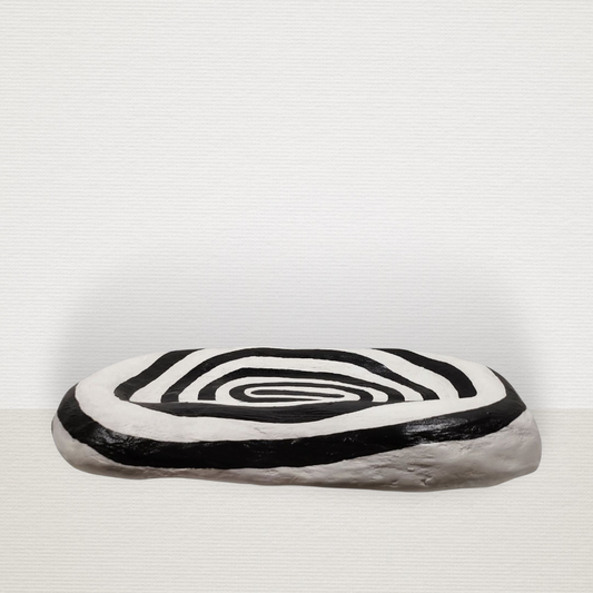 Δίσκος Οβάλ Λευκό-Μαύρο ART7425