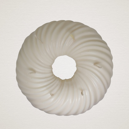 Κερί Φυτικό Στρογγυλό Λευκό CAN8050