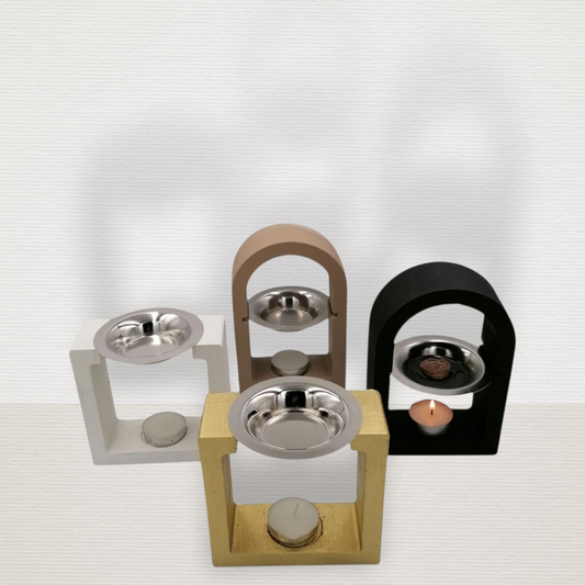 Καυστήρας Οβάλ Για Wax Melts Με Ανοξείδωτο Πιατάκι ART7429