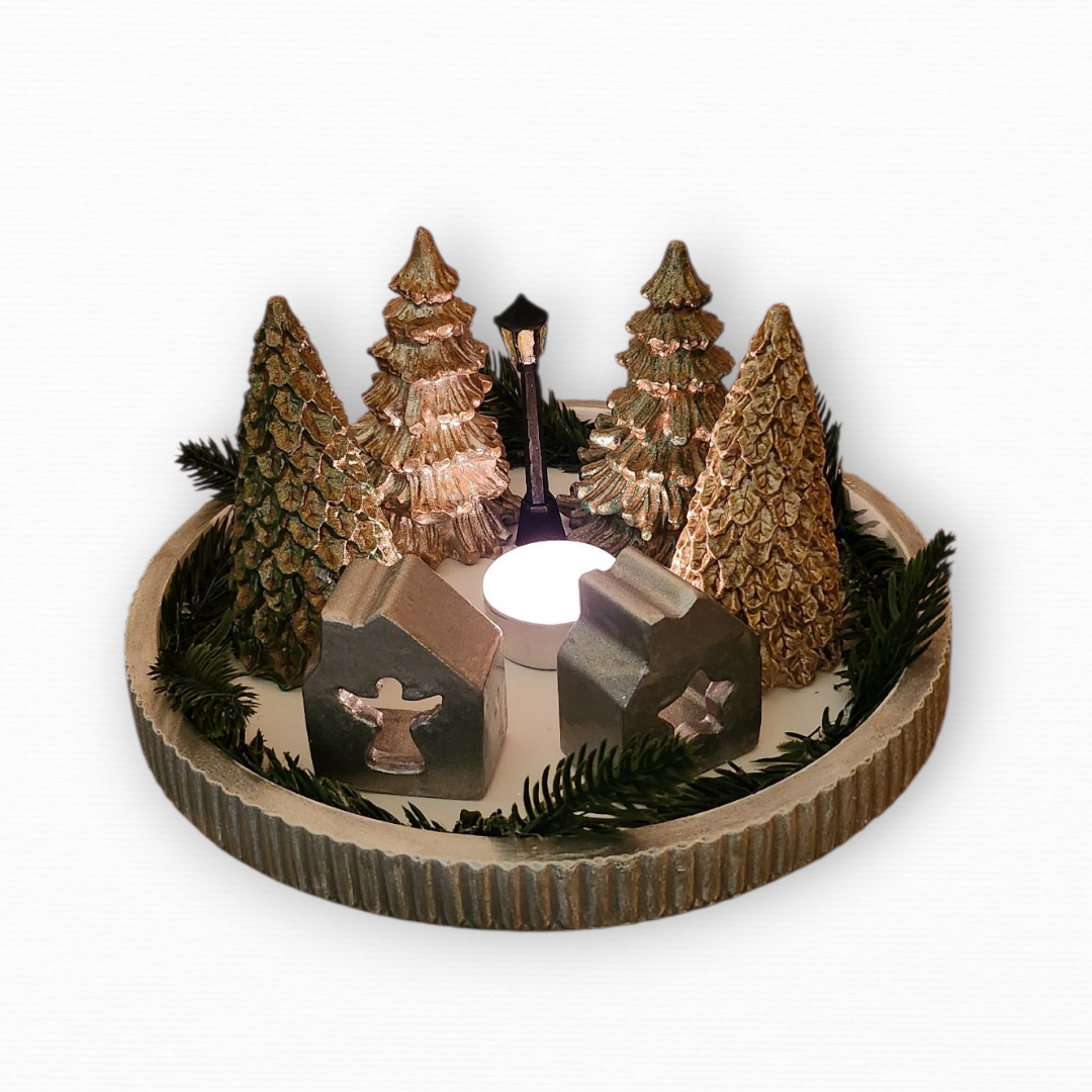 Χριστουγεννιάτικο Χωριό Σε Πιατέλα CHR2017