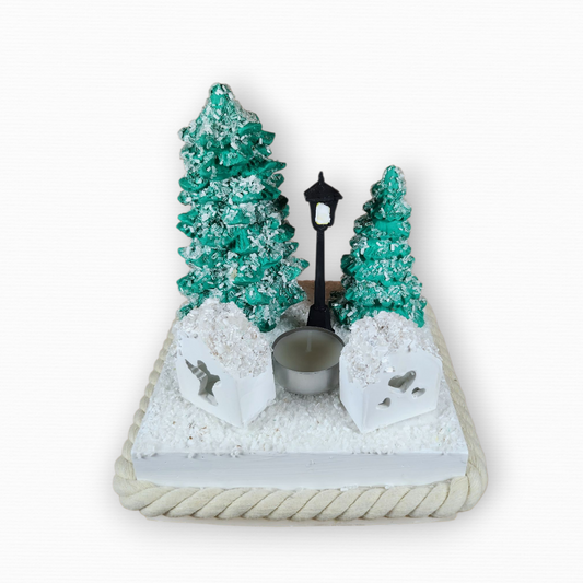 Χριστουγεννιάτικο Χωριό Σε Βάση Με Σχοινί CHR2018