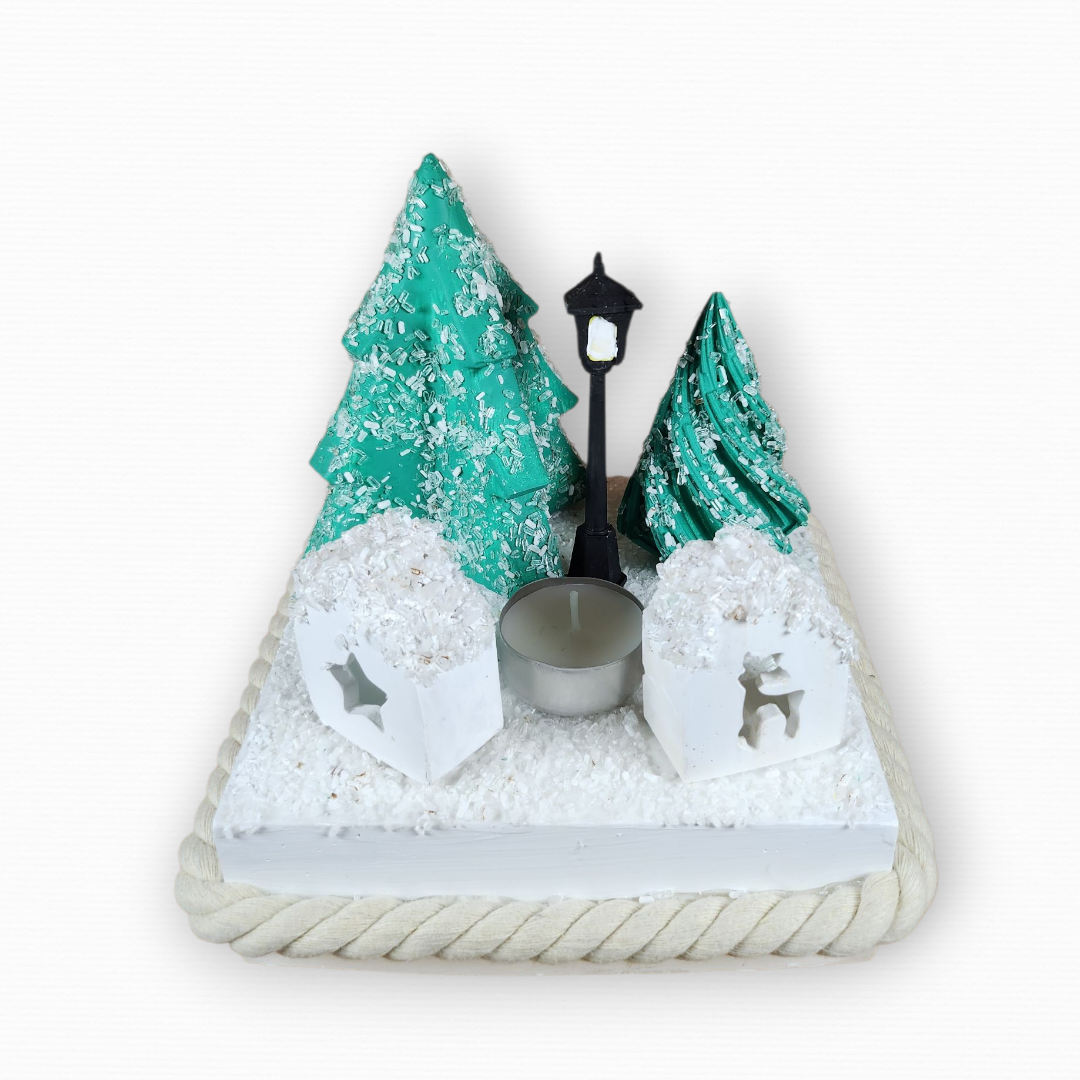 Χριστουγεννιάτικο Χωριό Σε Βάση Με Σχοινί CHR2018