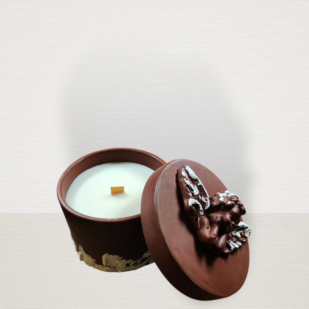 Κερί 280γρ. Σε Βάζο Με Καπάκι Άγγελος Μπορντώ CHR2009