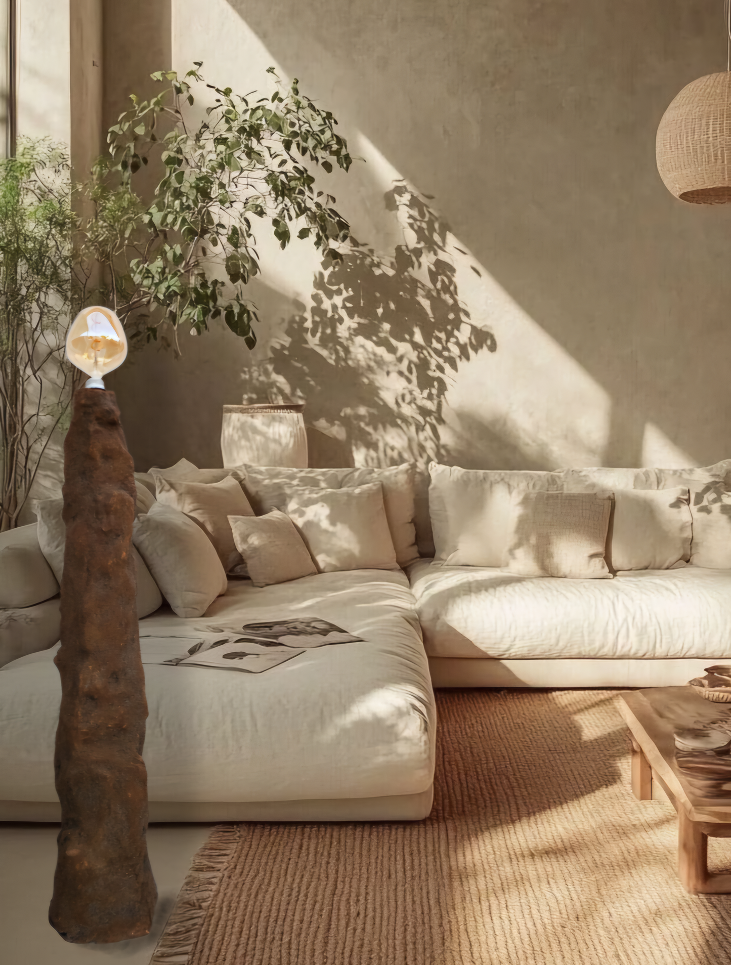 Φωτιστικό Δαπέδου Rock Καφέ LUM7426