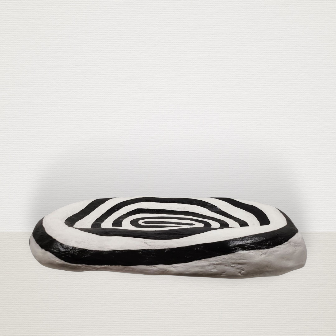 Δίσκος Οβάλ Λευκό-Μαύρο ART7425