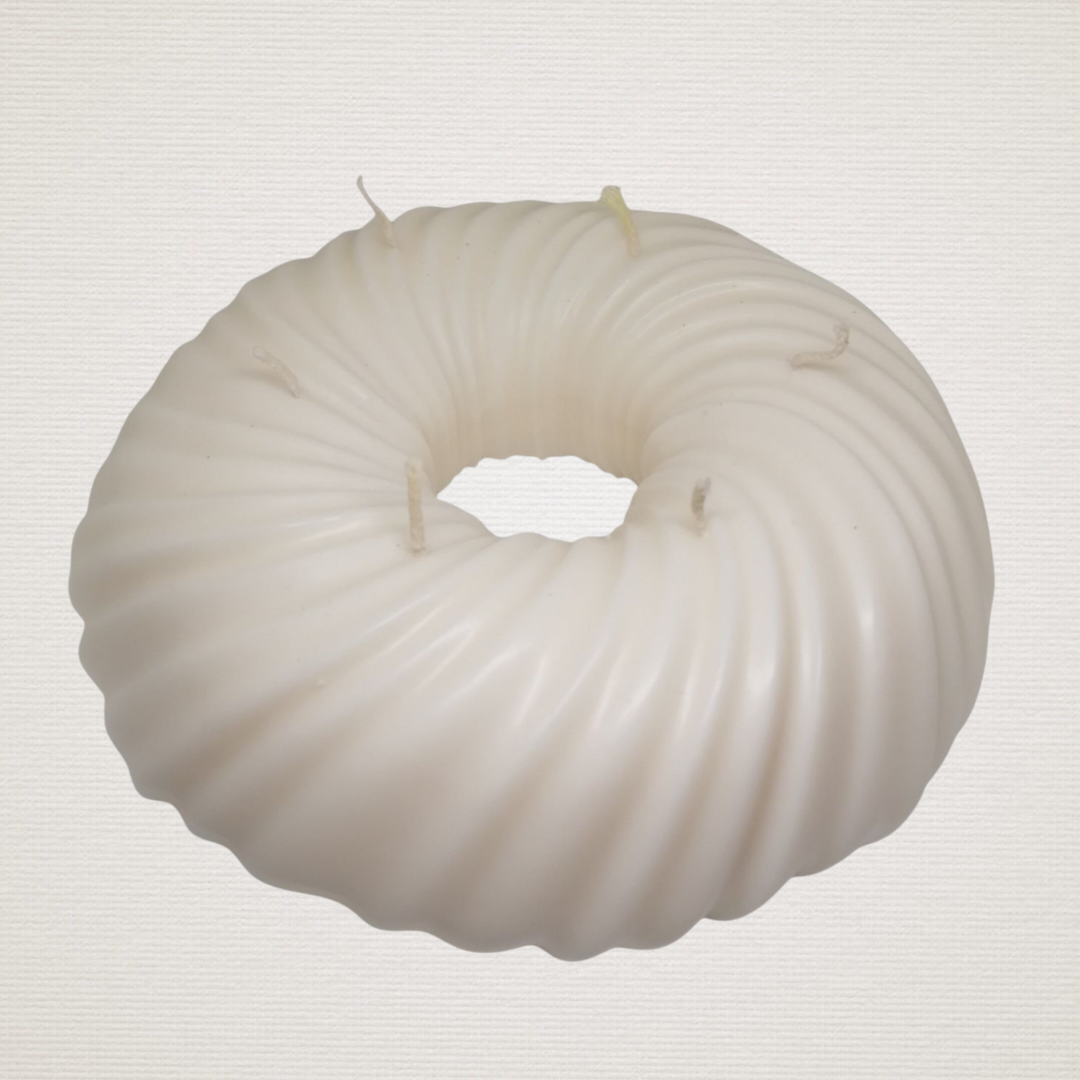 Κερί Φυτικό Στρογγυλό Λευκό CAN8050