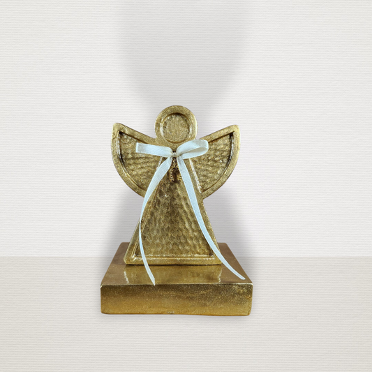 Γούρι Σε Βάση Με Άγγελο Χρυσό CHR2022