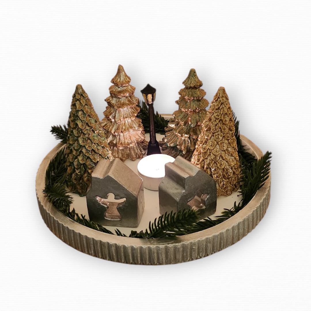 Χριστουγεννιάτικο Χωριό Σε Πιατέλα CHR2017