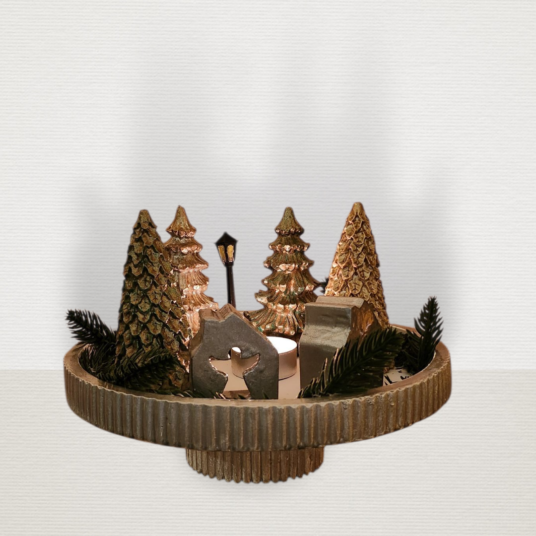 Χριστουγεννιάτικο Χωριό Σε Πιατέλα CHR2017