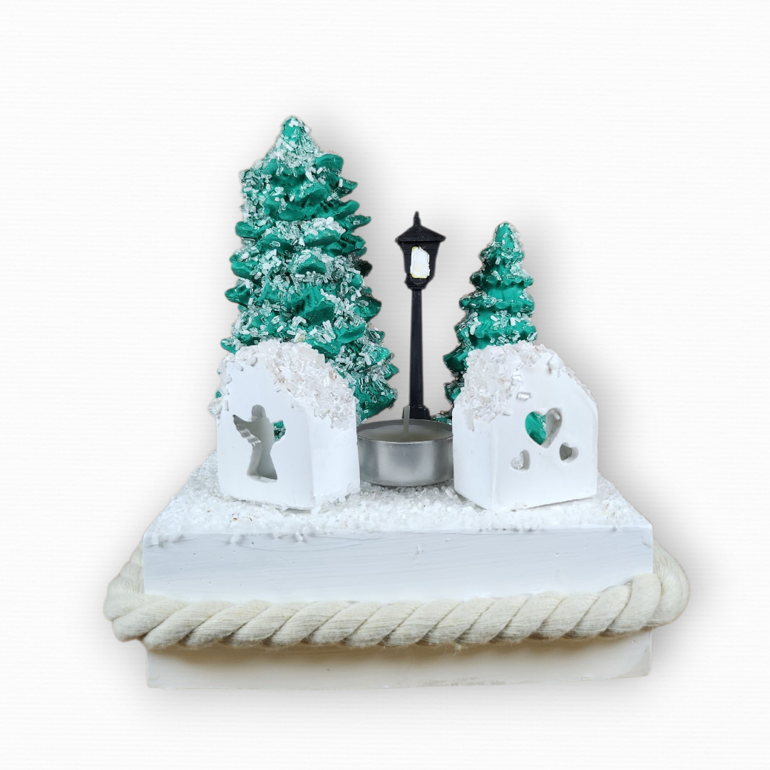 Χριστουγεννιάτικο Χωριό Σε Βάση Με Σχοινί CHR2018