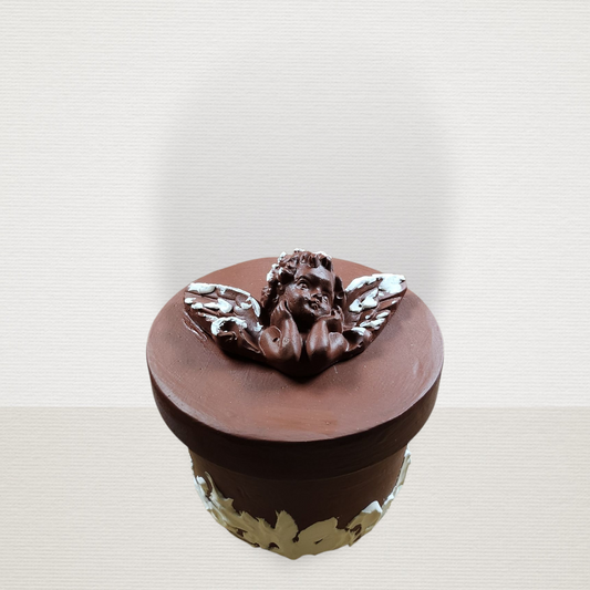 Κερί 280γρ. Σε Βάζο Με Καπάκι Άγγελος Μπορντώ CHR2009