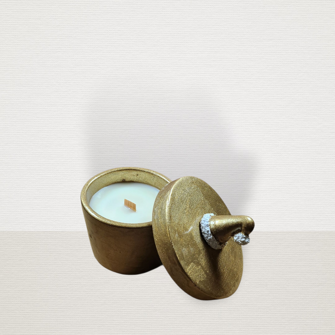 Κερί 120γρ. Σε Βάζο Με Καπάκι Χρυσός Σκούφος CHR2010