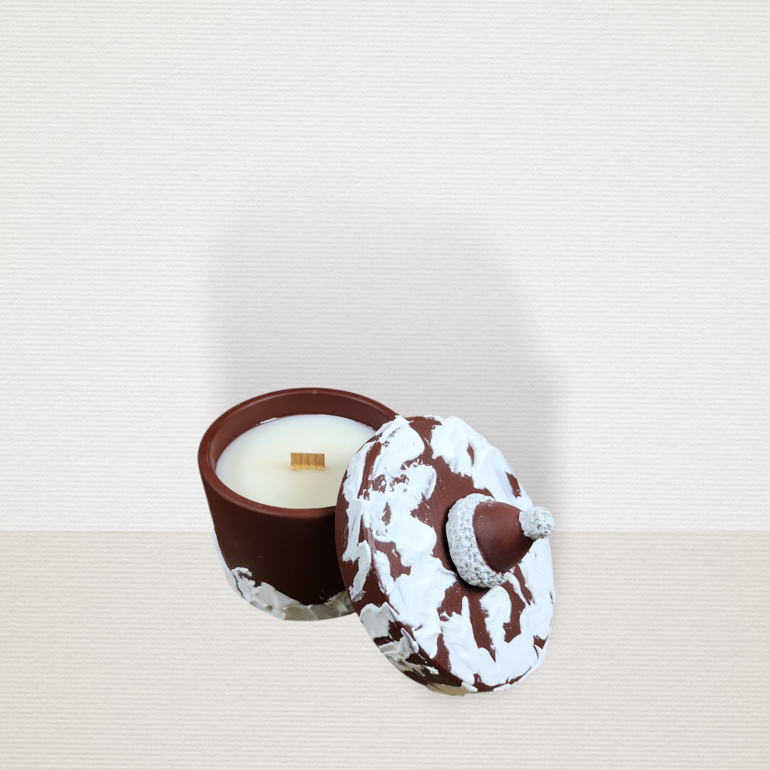 Κερί 120γρ. Σε Βάζο Με Καπάκι Μπορντώ Σκούφος CHR2012