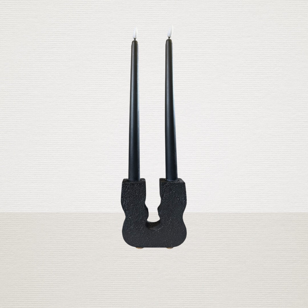 Κηροπήγιο "Simple Double Black" ART22218 ΔΕΣ ΤΟ ΣΤΟΝ ΧΩΡΟ ΣΟΥ ΜΕ AR