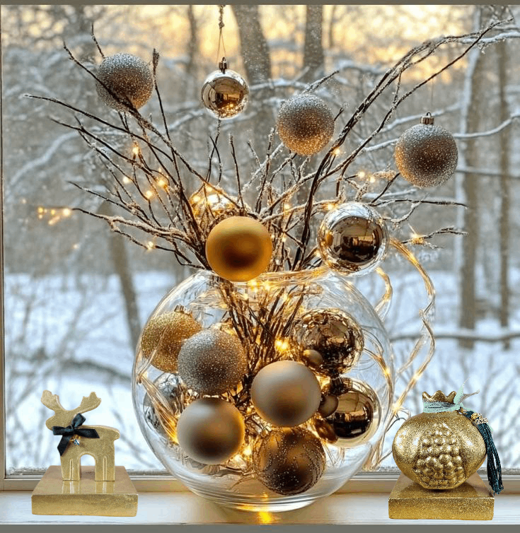 Γούρι Σε Βάση Με Τάρανδο Χρυσό CHR2019